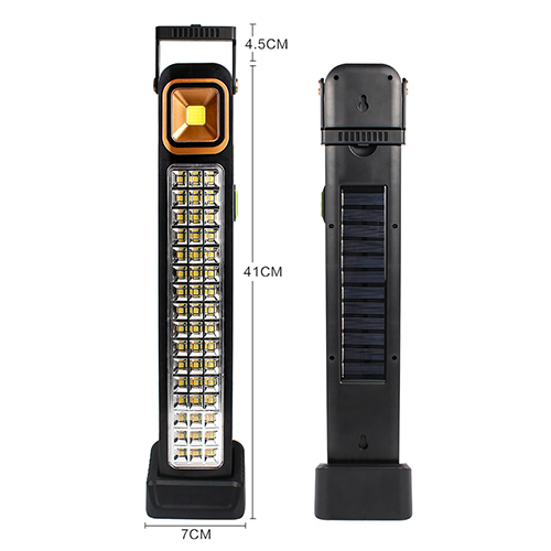 مصباح طوارئ Haverliang HEL‑6866T LED قوي طويل العمر بشحن شمسي وUSB