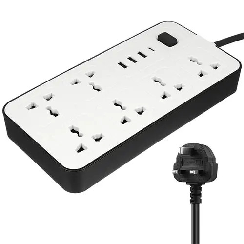 توصيلة LABRA LB03 الكهربائية مع 6 مقابس كهربائية 3 منافذ USB