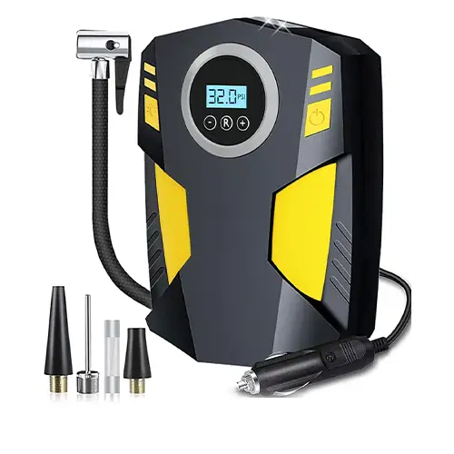 مضخة اطارات السيارات YD-787 بقوة 12 فولت مع وظيفة إيقاف أوتوماتيكي وضوء LED لتعبئة إطارات السيارات والدراجات النارية والهوائية والكرات والمراتب الهوائية