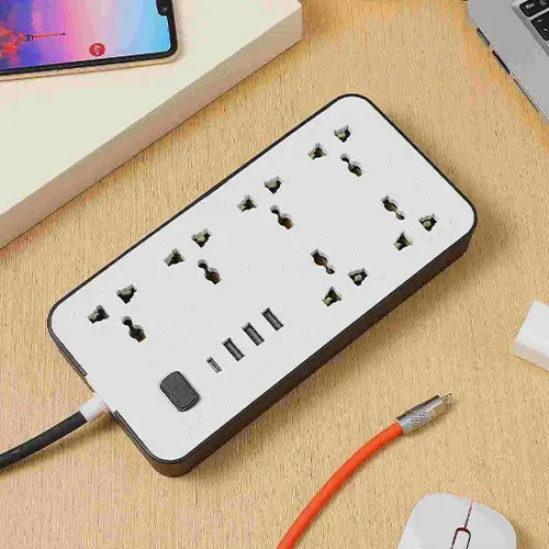 توصيلة LABRA LB03 الكهربائية مع 6 مقابس كهربائية 3 منافذ USB