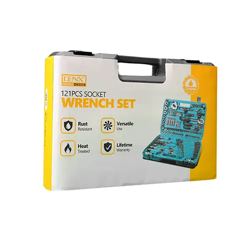 طقم مفاتيح الصيانة DENX DX3318  (121 قطعة) مع حقيبة متينة
