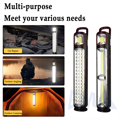 مصباح طوارئ Haverliang HEL‑6866T LED قوي طويل العمر بشحن شمسي وUSB