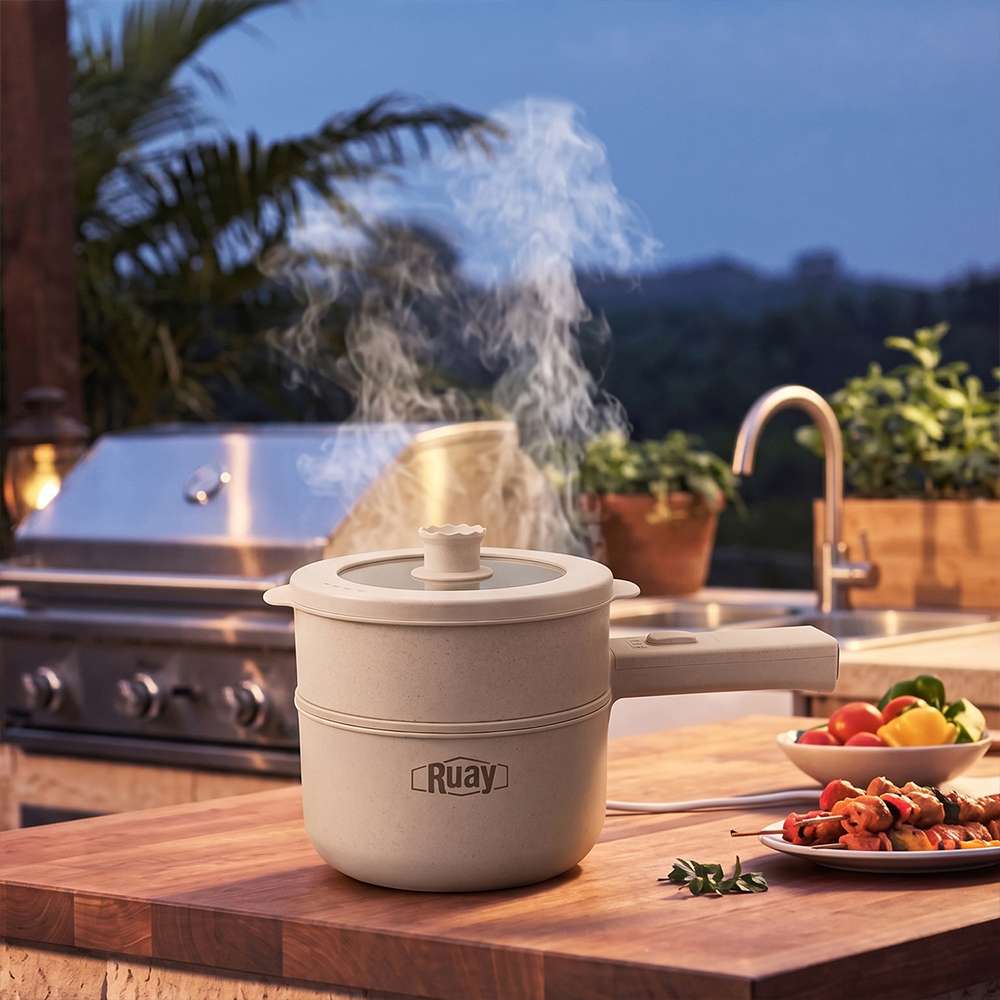 طباخ كهربائي Ruay RA76 Mini Cooker 2 لتر 2 في 1 للقلي والغليان 700 واط
