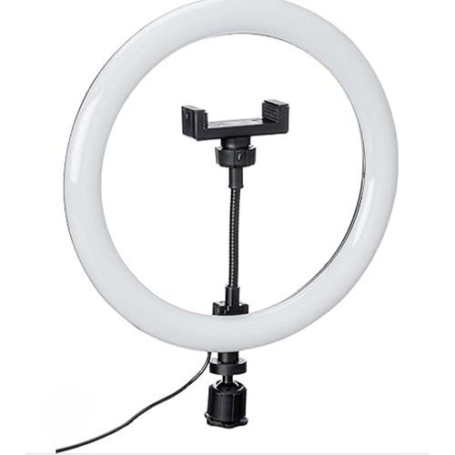 حلقة إضاءة LED 10 بوصة بثلاثة أوضاع QX260 إضاءة مع حامل للهاتف