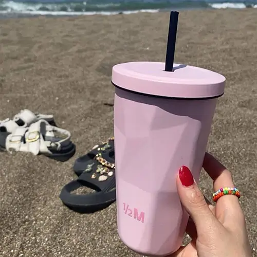 زجاجة AB Wakeel (بنفسجى) عازلة للحرارة والبرودة بسعة 600 مل من الستانلس ستيل