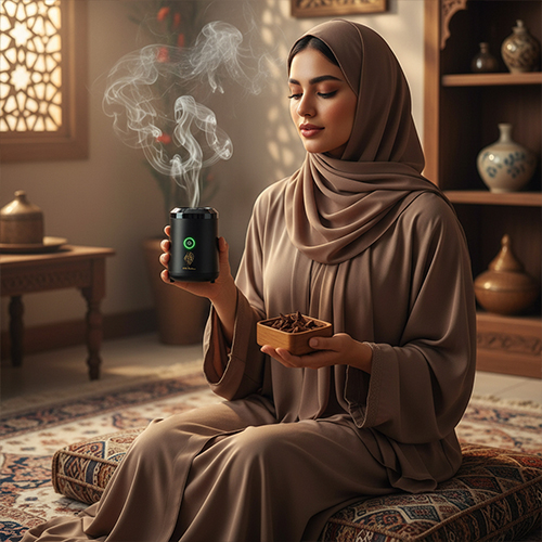 مبخرة البخور الكهربائية المحمولة BK-18 ، قابلة للشحن، لتبخير وتعطير المكتب والمنزل.