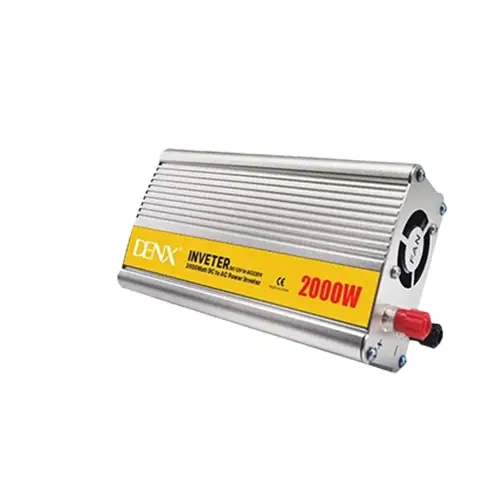 محول طاقة DENX DX129 للسيارات بقوة 2000 واط لتحويل التيار من 12 فولت إلى 220 فولت مع منفذ USB وشاحن سريع