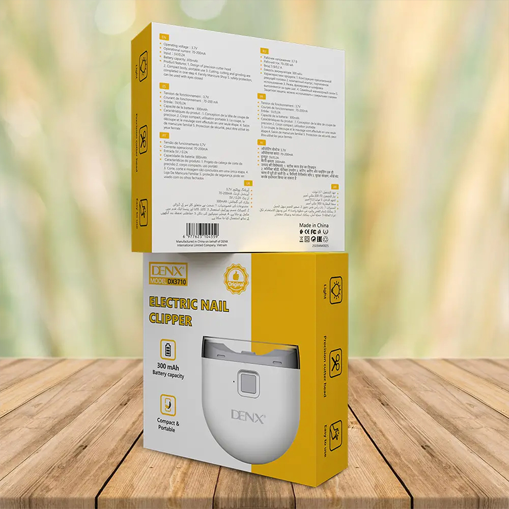 قصافة أظافر كهربائية DENX DX3710 بشحن Type-C وقص وبرد آمن
