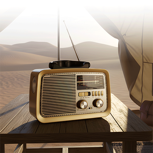 راديو  FM/AM/SW  باند مع مشغل موسيقى USB/TF  ( PR130  - من Primo Plus )