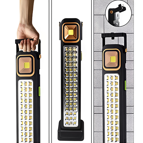 مصباح طوارئ Haverliang HEL‑6866T LED قوي طويل العمر بشحن شمسي وUSB