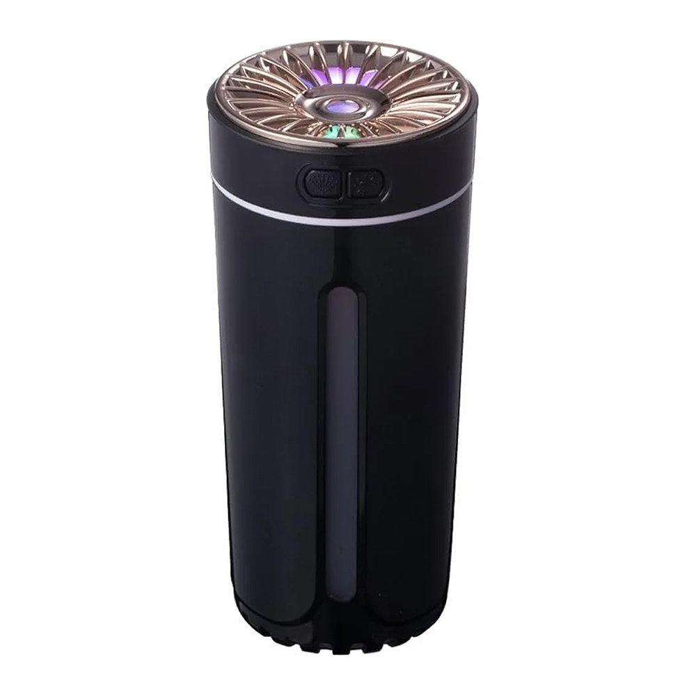 مرطب هواء عطري USB 300 مل برذاذ ناعم وتشغيل حتى 6 ساعات (أسود)