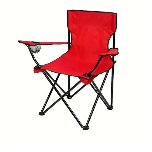 كرسي السفر والتخييم القابل للطي لون أحمر