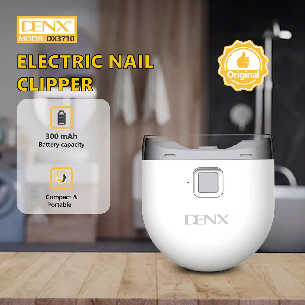 قصافة أظافر كهربائية DENX DX3710 بشحن Type-C وقص وبرد آمن