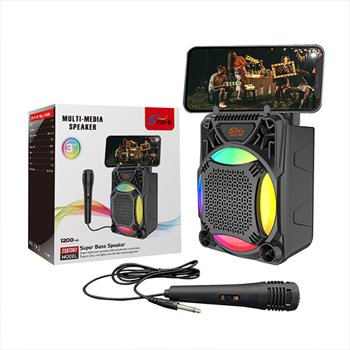 مكبر صوت Sing-e ZOS1367 محمول 8 واط بصوت Super Bass وبطارية 1200mAh