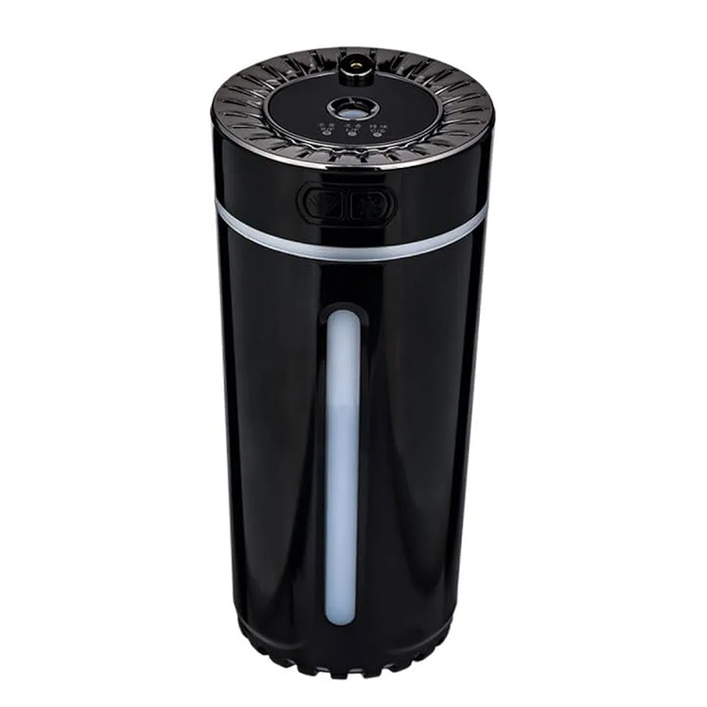 مرطب هواء عطري USB 300 مل برذاذ ناعم وتشغيل حتى 6 ساعات (أسود)