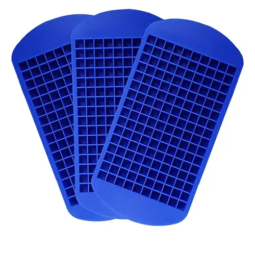 قوالب الثلج من السيليكون مكونة من 160 قالب لصنع الثلج لون أزرق