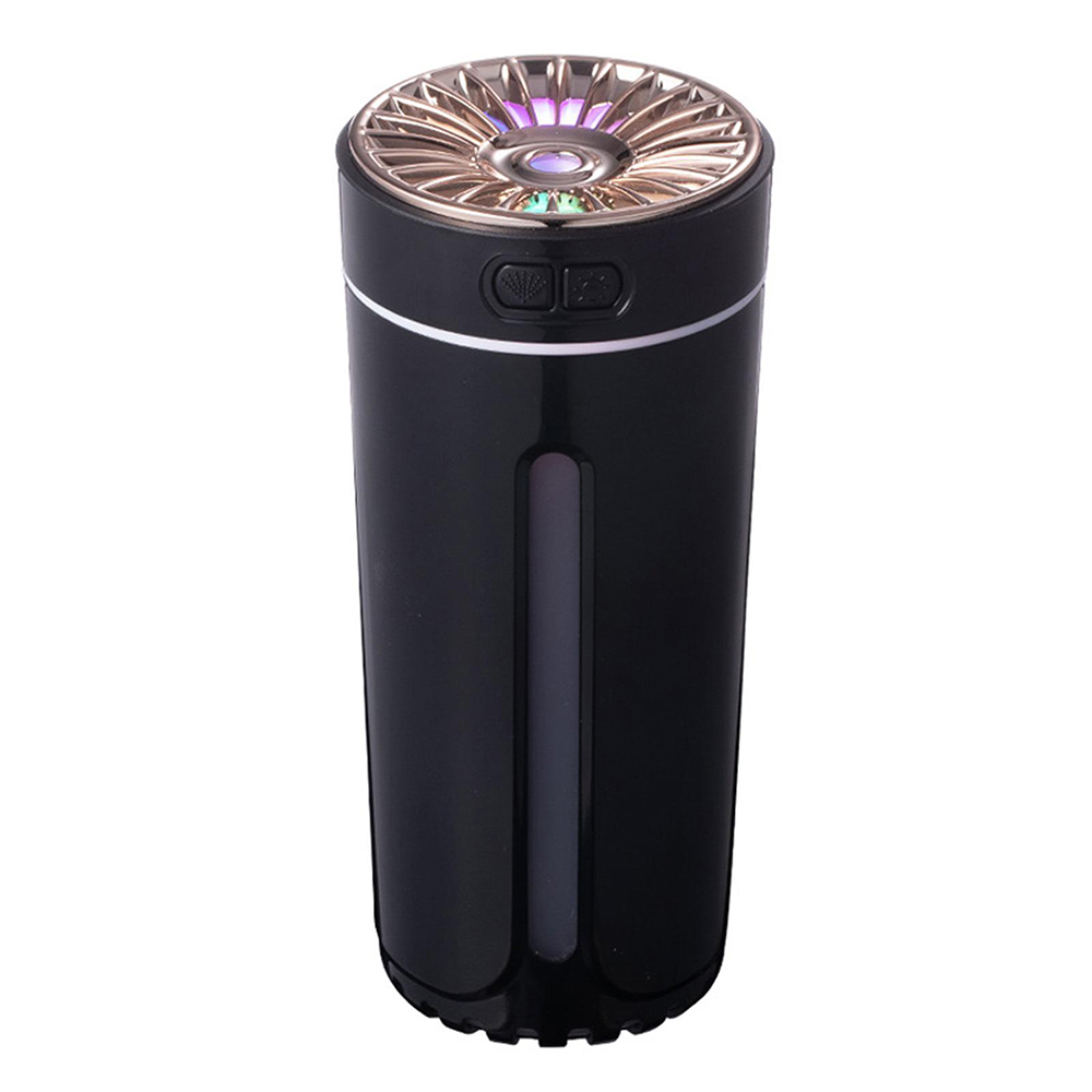 مرطب هواء عطري USB 300 مل برذاذ ناعم وتشغيل حتى 6 ساعات (أسود)