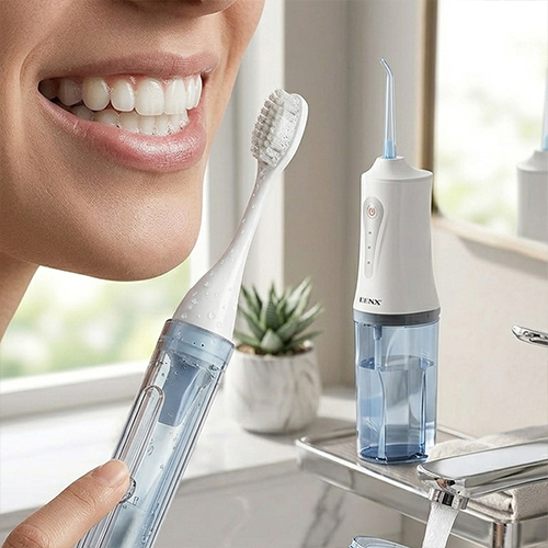 طقم العناية بالأسنان DENX DX2524 بخزان ماء 190 مل وبطارية 50 يوم.