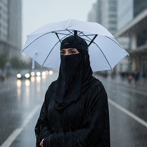 قبعة مظلة رأس للحماية من الشمس والمطر قابلة للطي وخفيفة