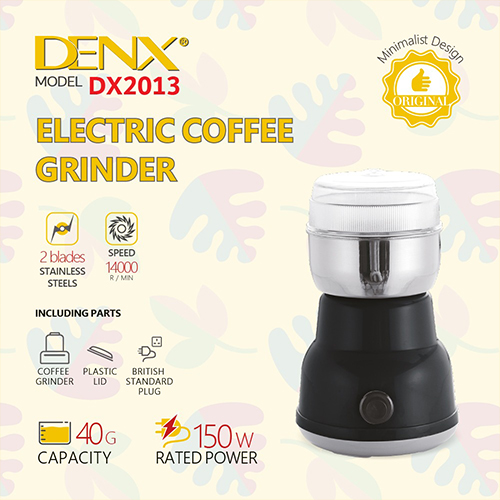 مطحنة القهوة والتوابل الكهربائية الشاملة DENX DX2013 - بقوة 150 واط