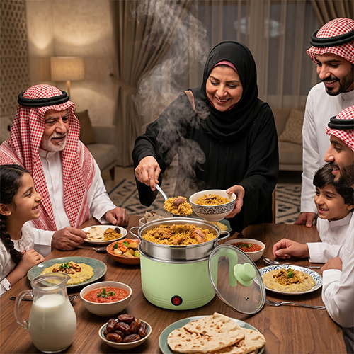طباخ كهربائي Ruay RA96 سعة 1.5 لتر 600 واط بطبقة غير لاصقة