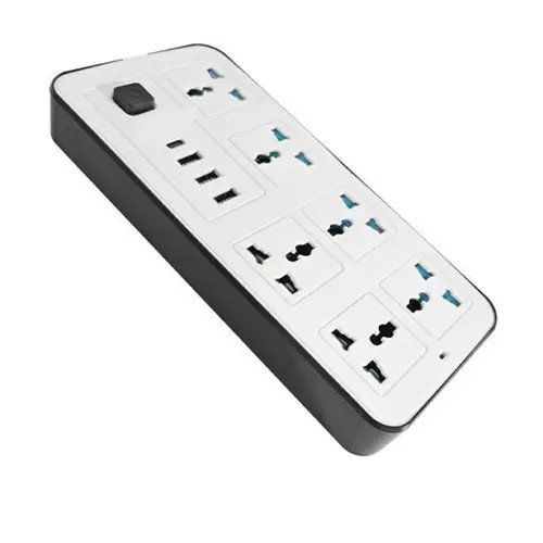 توصيلة LABRA LB03 الكهربائية مع 6 مقابس كهربائية 3 منافذ USB