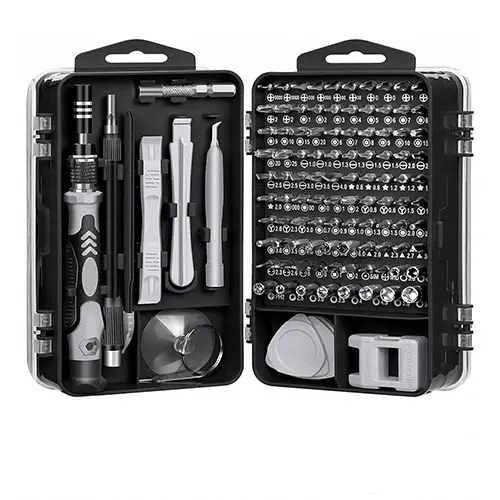 مجموعة مفكات براغي دقيقة مكونة من 115 قطعة من Primo Plus ، مجموعة أدوات إصلاح مغناطيسية، متعددة الاستخدامات ، للابتوب والساعة والجوال والكمبيوتر والالكترونيات.