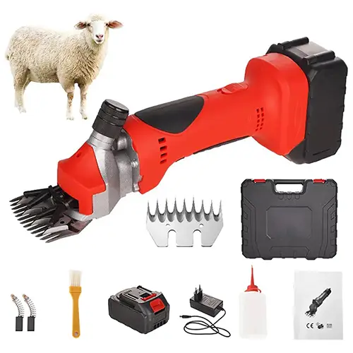 مقص حيوانات كهربائي DENX DX3325 لاسلكي بقوة عالية وشفرات حادة