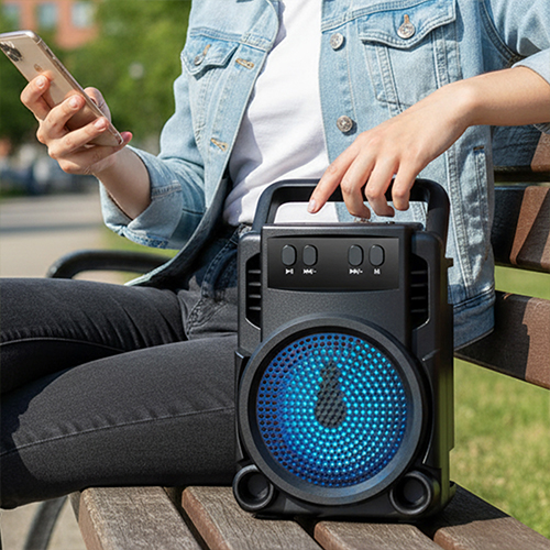 سماعة بلوتوث GTS-1360 بصوت قوي وباس عميق مع FM